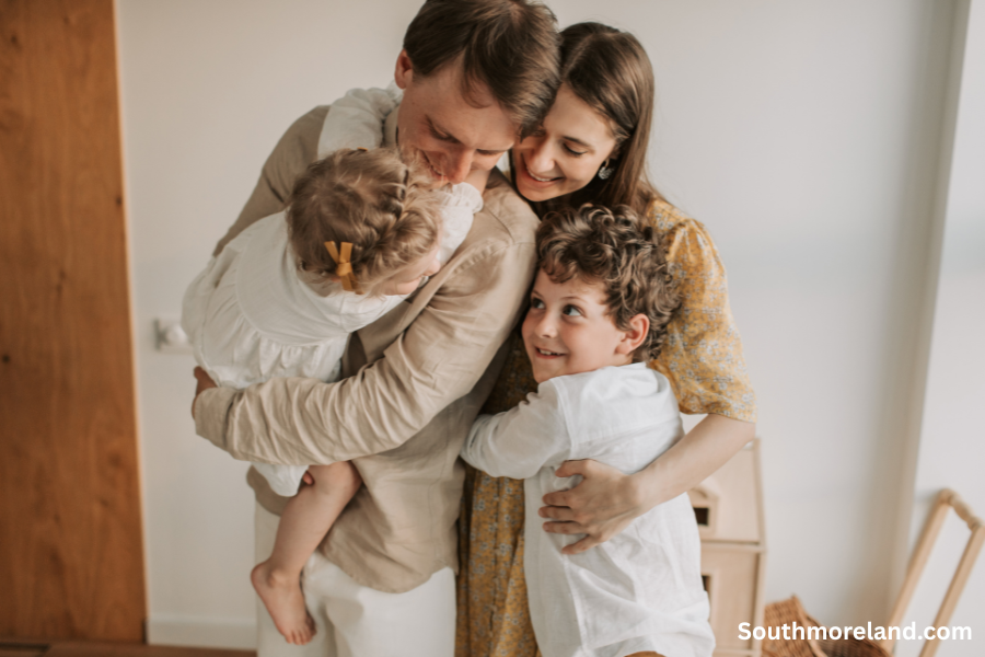 Family enjoying a comfortable stay at one of the best hotels KC visitors choose for a family-friendly Kansas City getaway
